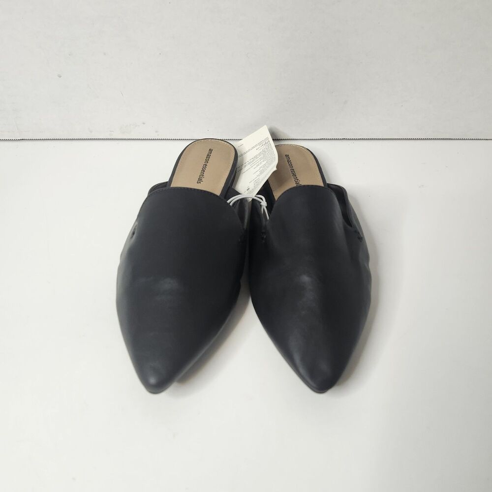 Amazon Essentials Womens Mules Size 8.5 Pointed Toe Black Molly